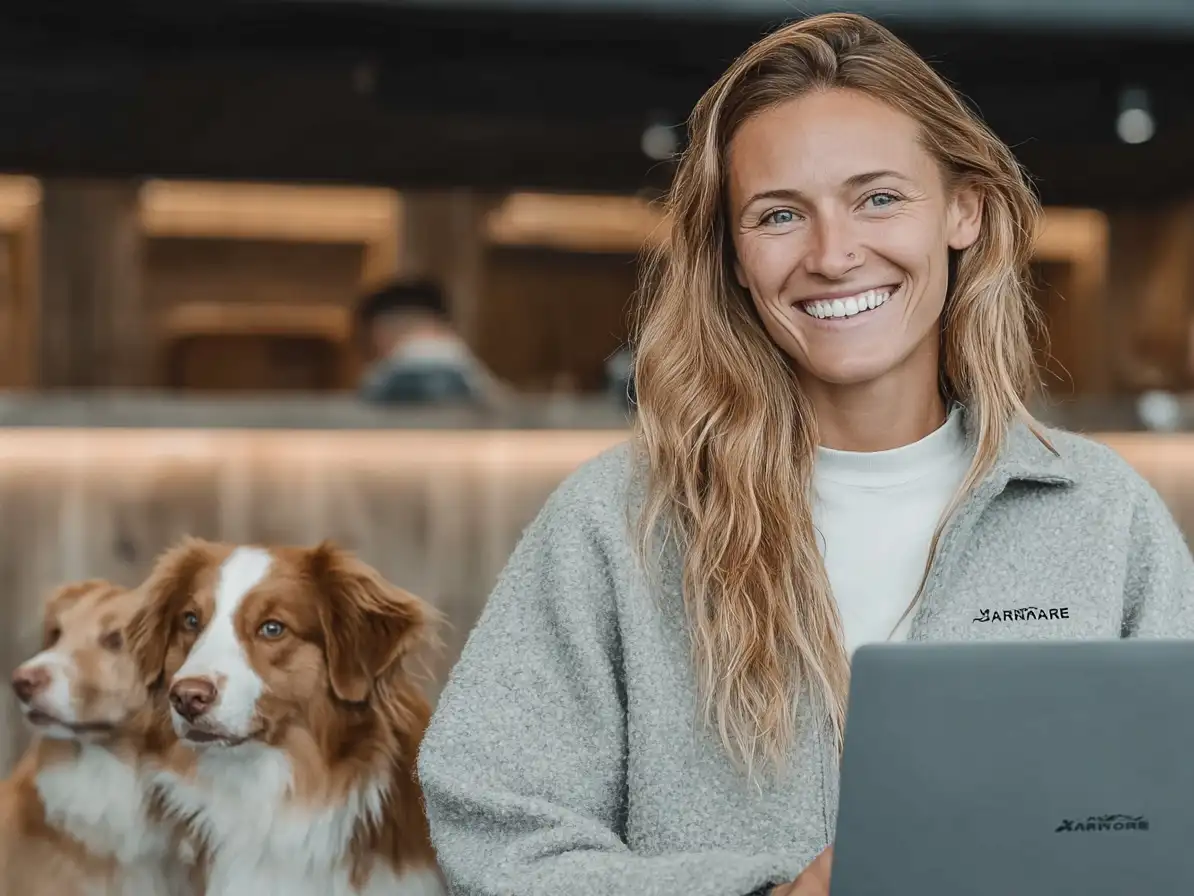 Woman with dog
